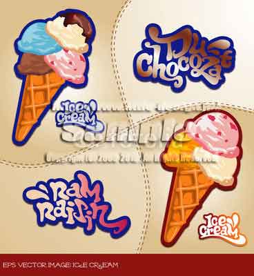 ロゴ　アイスクリーム