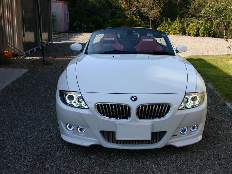 BMW Z4E CCFLリング付プロジェクターヘッドライトクローム装着