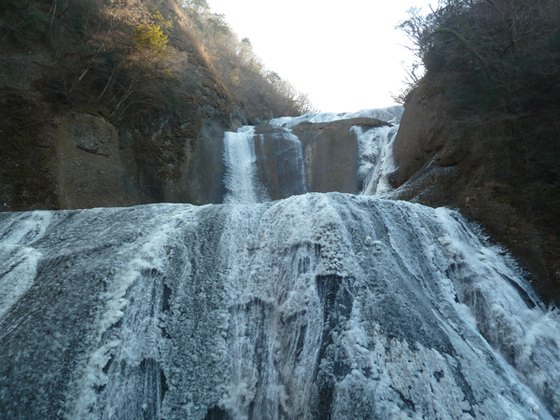 冬の袋田の滝