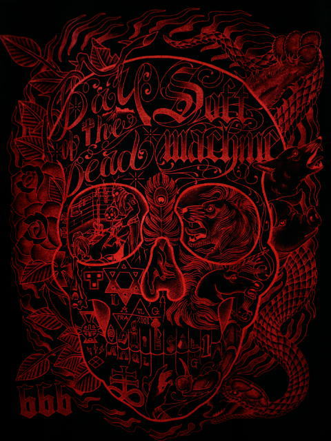 SOFTMACHINE×DAY OF THE DEAD EVIL SKULL TEE