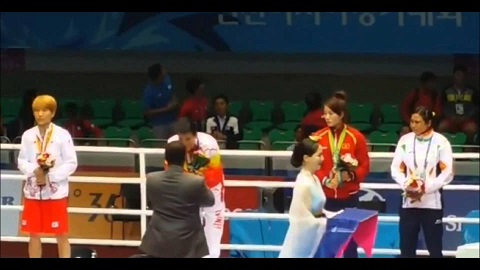 インドのサリタデビ選手が表彰式で銅メダル拒否　ボクシング女子　韓国アジア大会