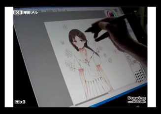 岸田メルさんによる貴重な絵描き作業動画　画質修正版