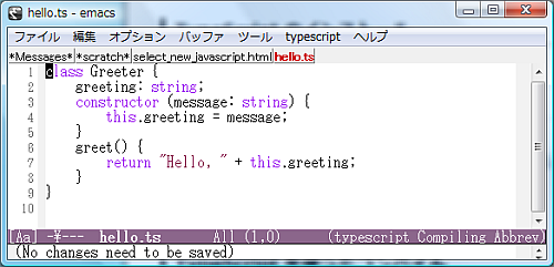 TypeScript mode