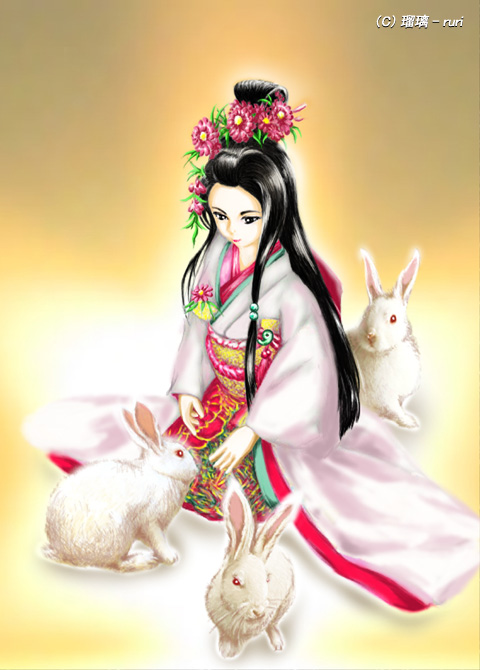 瑠璃の星 彡 因幡白兎神話の奉納画 彡 八上姫 Part 2